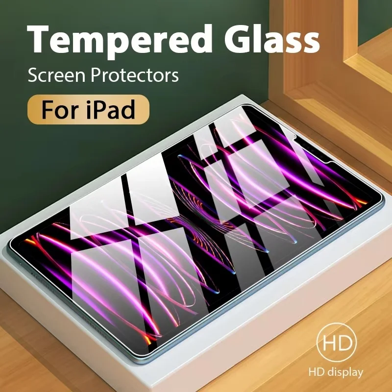 Tempered Glass For iPad Pro 11 2022 2021 2020 2018 Screen Protector For iPad 10th 9th 8th 7th 6th Gen Mini 6 Air 5 4 Accessories