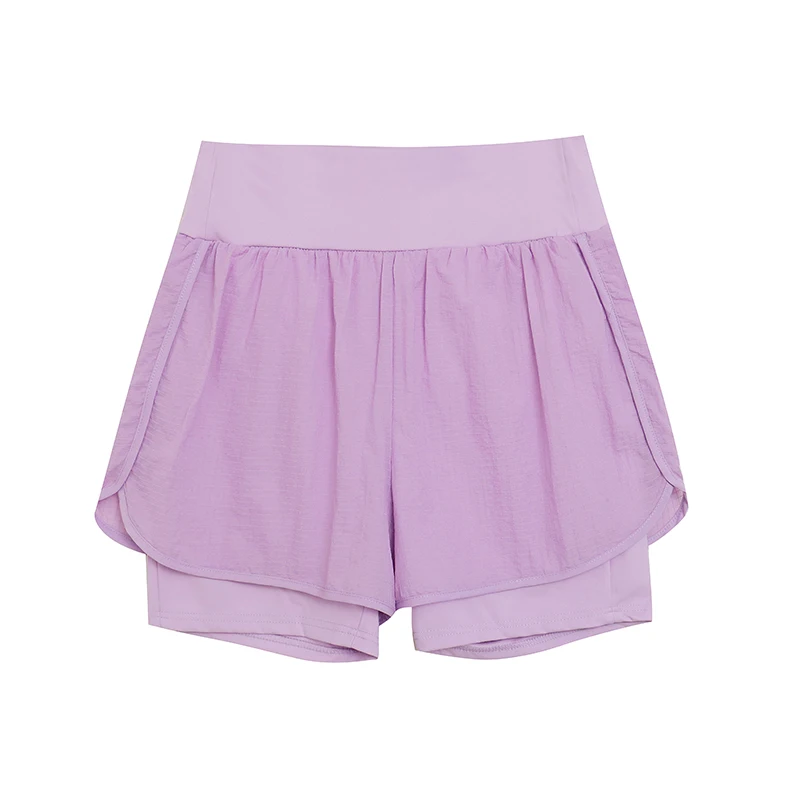 

Летние женские спортивные шорты с эластичным поясом, свободного кроя, непрозрачные, для йоги и фитнеса, длиной три четверти, для бега