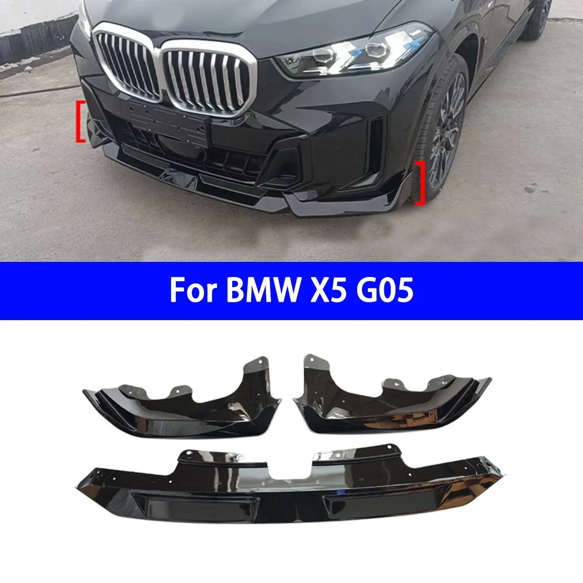 

Suitable for BMW X5 G05 Front Shovel/lip YTOP Model 3-section Original Car Hole Position