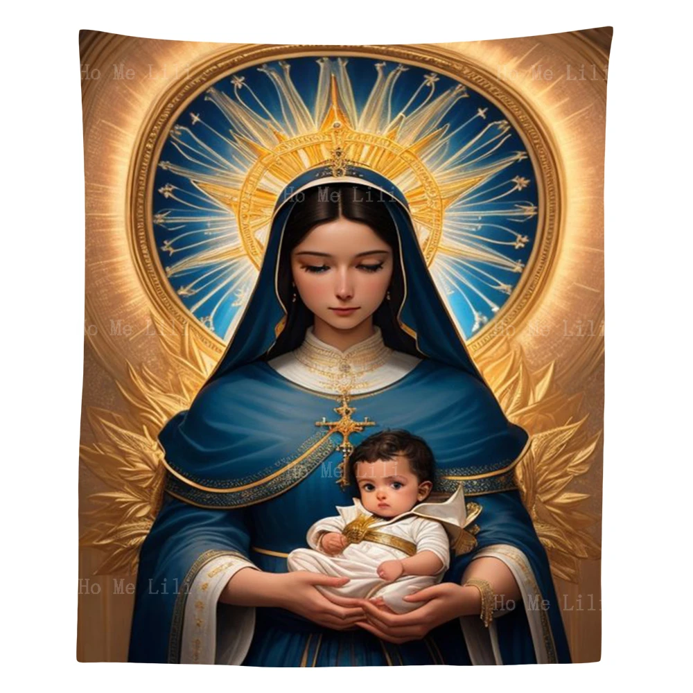 Catholic Doctrinal Ideas Religious Images Of Our Lady Of Aranjuez Without Sin Tapestry For Livingroom Decor