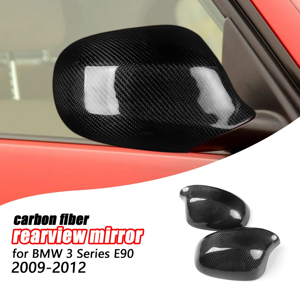 

For BMW 3 Series E90 LCI 335i 325i 2009-2012 Dry Carbon Fiber Car Rearview Mirror Cover Side Door Mirror Cap Car Accessories