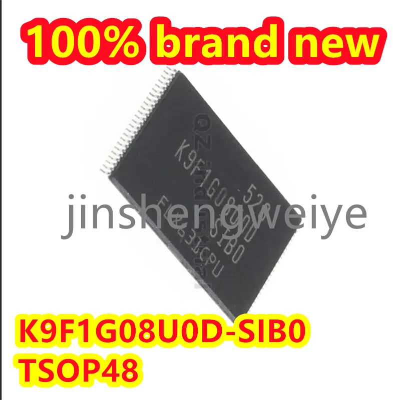 K9F1G08U0D-SIB0 Pacote TSOP48, 128MB NAND Flash, 100% novo, estoque original, 1-10pcs