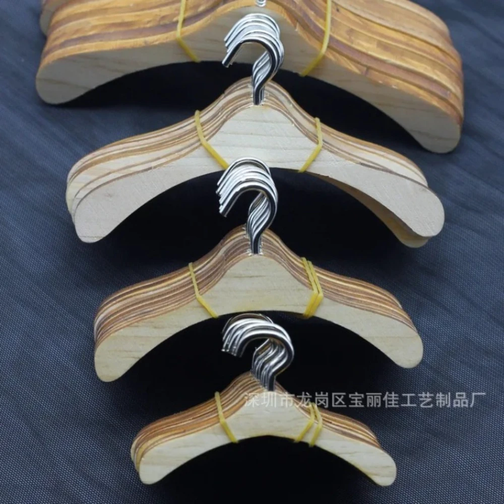 10個セット ミニOb11ドール用木製ハンガー KPOP EXO BJD 可愛いドール服ハンガー ドールハウスアクセサリー 小道具 女の子向けおもちゃ