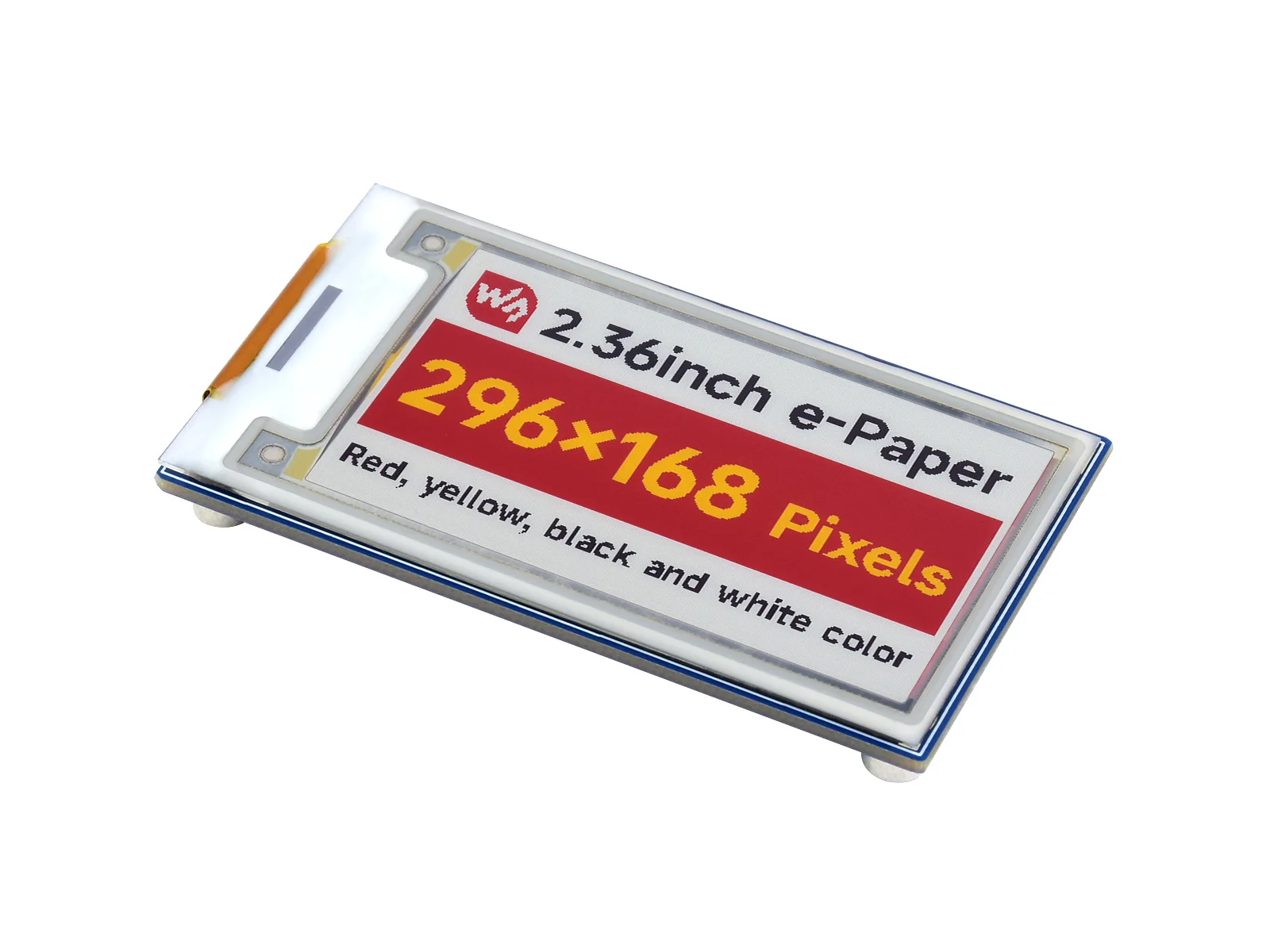 

Waveshare 2.36inch E-Paper Module (G), 296 × 168, Red/Yellow/Black/White SPI interface，Low Power, Wide Viewing Angle