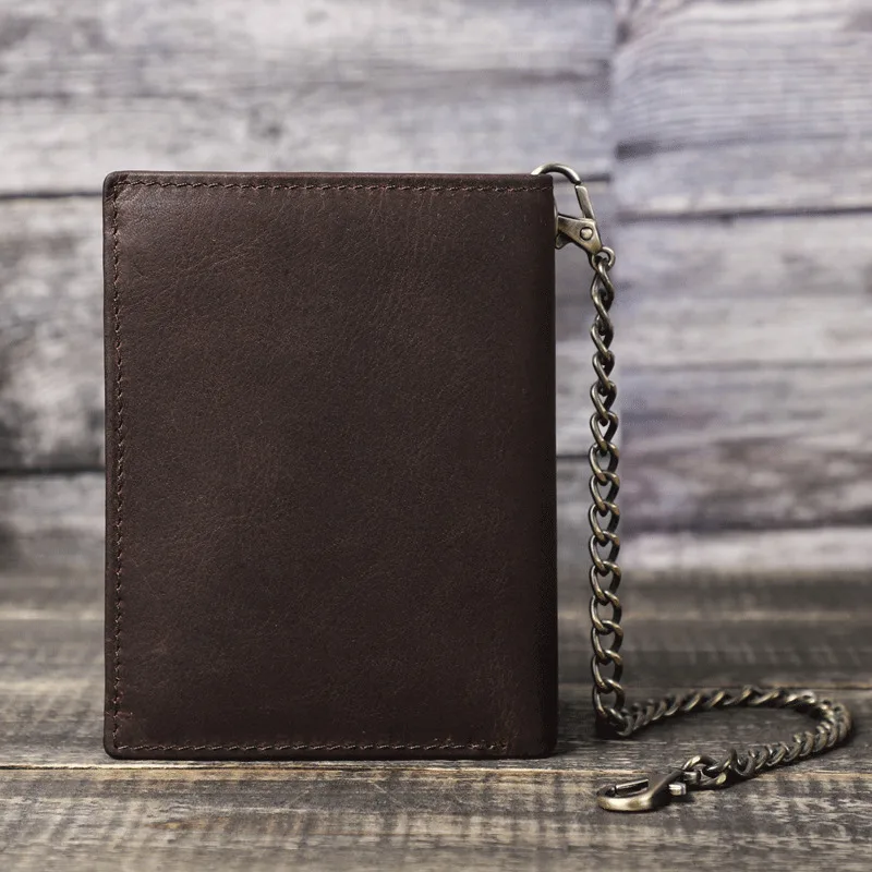Anti-theft Brush Leather Crazy Horse Cowhide Vertical Twelve Zodiac Men's Wallet Female Men's Wallet Genuine Leather Men Wallets