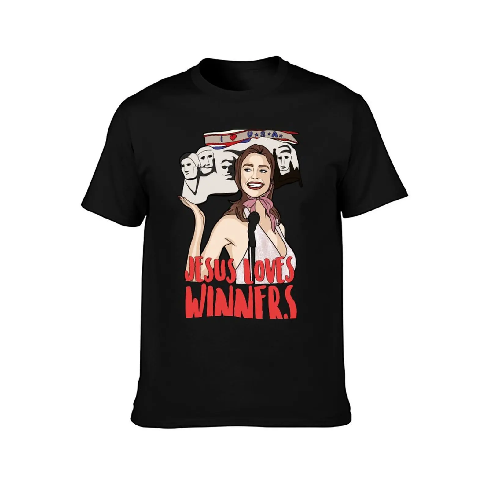 Jesus Loves Winners - Becky Ann Leeman - Drop Dead Gorgeous T-Shirt sports fans cotton t shirt men