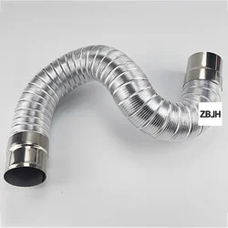 Fireproof gas water heater chimney stainless steel 60-200mm aluminum strong universal exhaust intake pipe extension tube