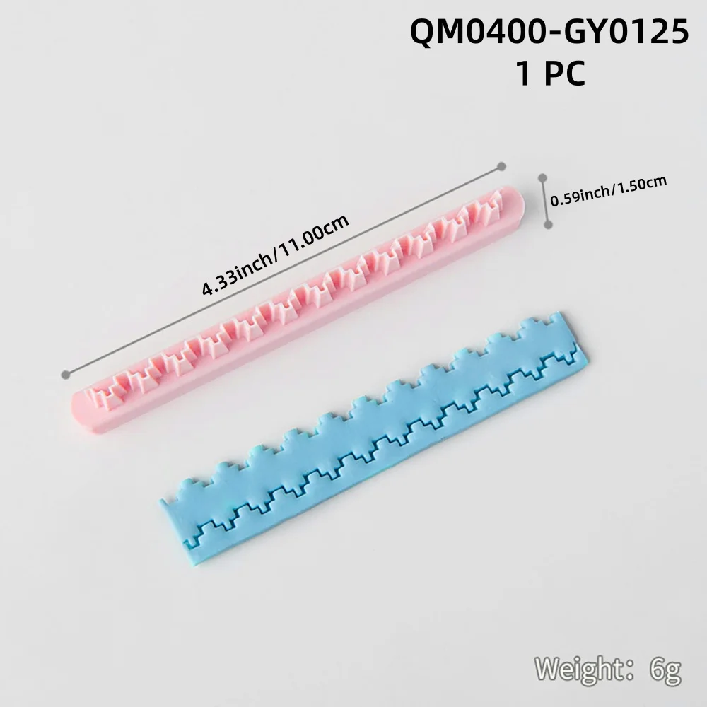 1 Stück Geometrischer Schmuckherstellungs-Formenstempel für weiche Keramik und Polymer Clay – Anfängerfreundliches handgemachtes Werkzeug zum Pressen von Linien, Spitzen und Rahmenkanten – Detail 9