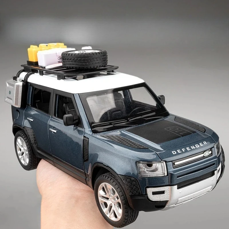 

1:24 Defender с инструментами, литые под давлением и игрушечные транспортные средства, модель игрушечного автомобиля, звуковая и световая коллекция, детская игрушка в подарок