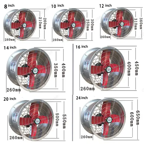 무소음 벽걸이형 배기 팬 고속 강력 산업용 덕트 팬 주방 환기 및 가정용 욕실 팬 시스템