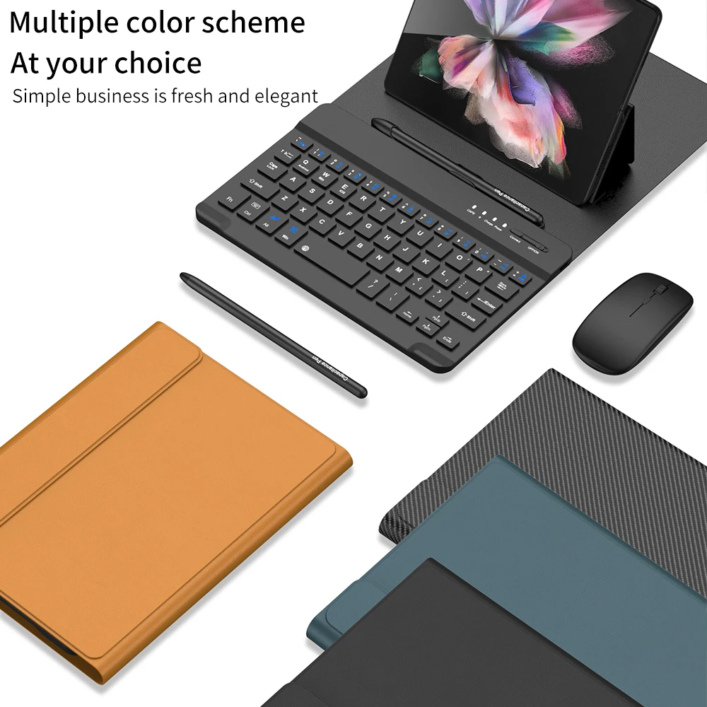 ACC-Luxury Keyboard Case for Samsung Galaxy Z fold6 Fold 5 Fold 4 Fold 3 Bluetooth Wireless Keyboard