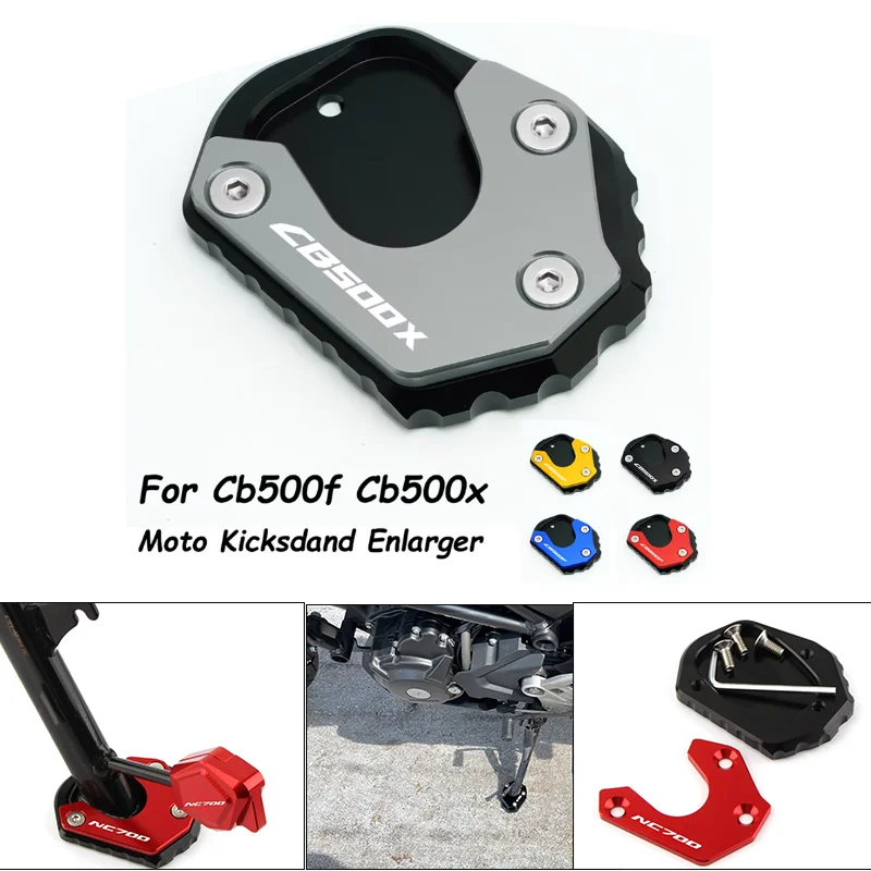 

For Honda Cb500f Cb500x Cb 500F 500X 2013-2024 Motorcycle CNC Kicksdand Enlarger Foot Side Sdand Enlarge Pad Plate Support
