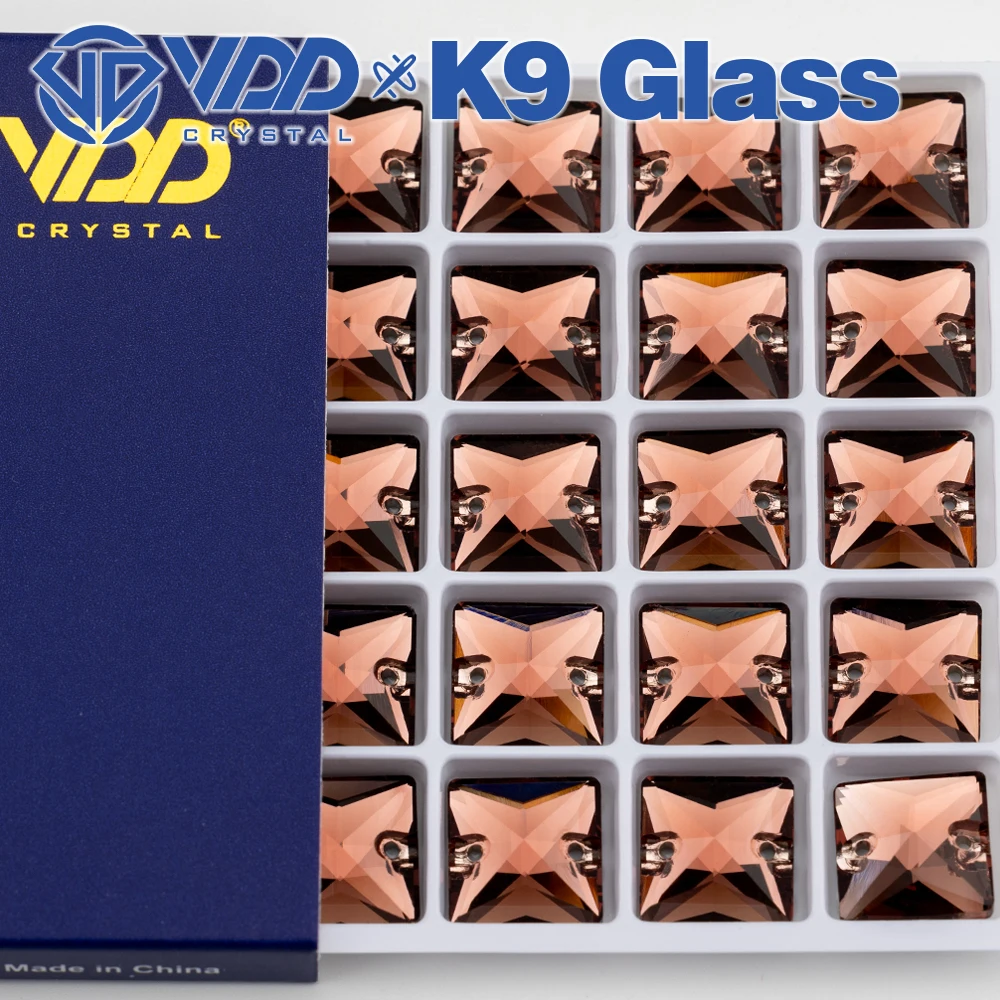 VDD S111 Wein Quadratische AAAAA Top-Qualität K9 Glas Aufnähbare Strasssteine Kristall Flache Steine zum Aufnähen für Kleidungsdekorationen – Detail 7