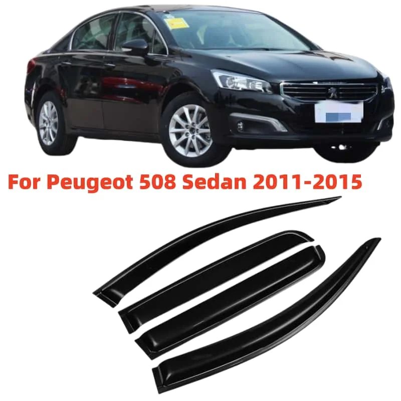 

For Peugeot 508 Sedan 2011-2015 Window Visors Rain Guard Side Vent Deflector Weathershield Moulding Trim Cars Accessories