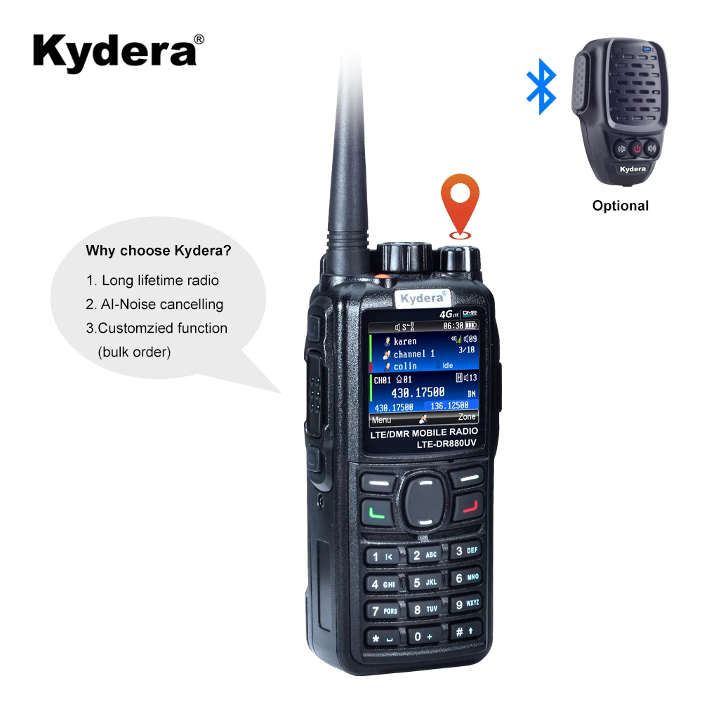 Professional Long Range Walkie Talkie DMR+Analog+PoC UHF&VHF Talki Walki 100km Two Way Radio De Comunicacion