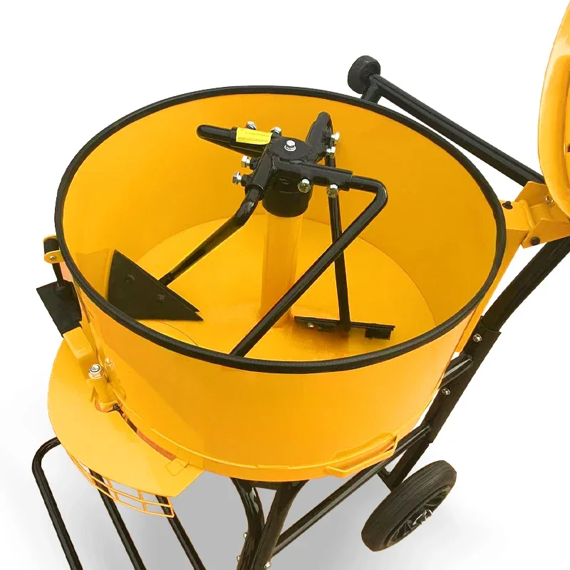 Misturador portátil 120L 1700 Watts Panela elétrica Misturador de argamassa de cimento Misturador de ação forçada Máquinas de construção