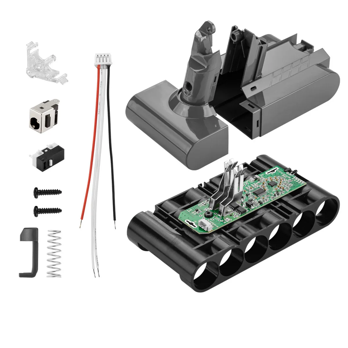 

Suitable for Dyson DYS V6 vacuum cleaner lithium battery nesting PCB circuit protection board battery nesting 18650-6-cell 21.6V