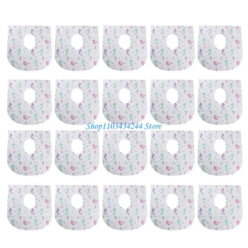 20 قطعة من غطاء المرحاض المغلف بشكل فردي، غطاء المرحاض المحمول للبالغين #1