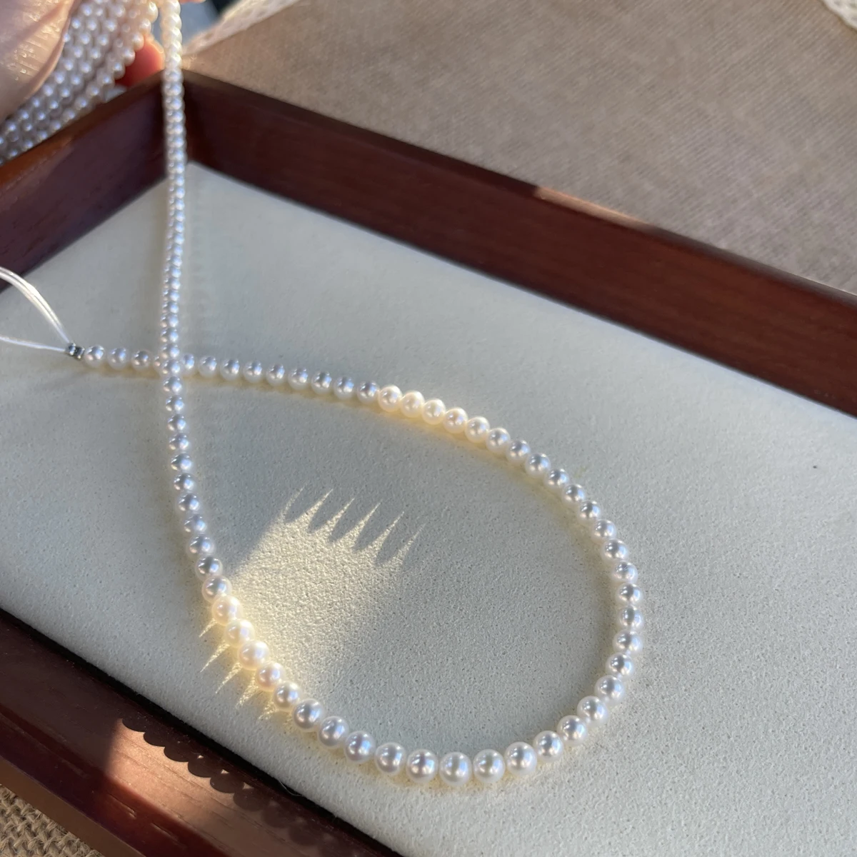 

4-5mm AAA+ Natural Freshwater Pearl Near Round Beads Charms for DIY Women Men Necklace Bracelets Jewelry Making Accessories