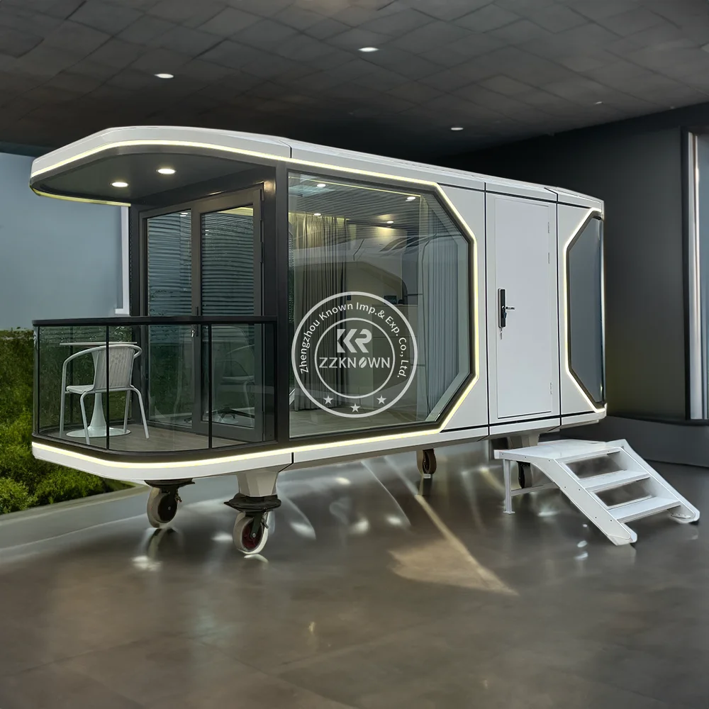 Prefabricated Mobile Capsule House Luxury Modular Building Space Capsule For Hotel Prefab Compact Cabin