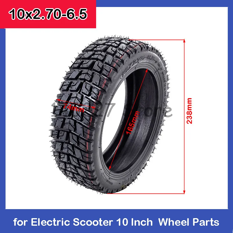 10x2.75-6.5 Tire 10X2.70-6.5 Universal 70/65-6.5 Off-road Tubeless Tyre for Electric Scooter 10 Inch Front and Rear Wheel Parts