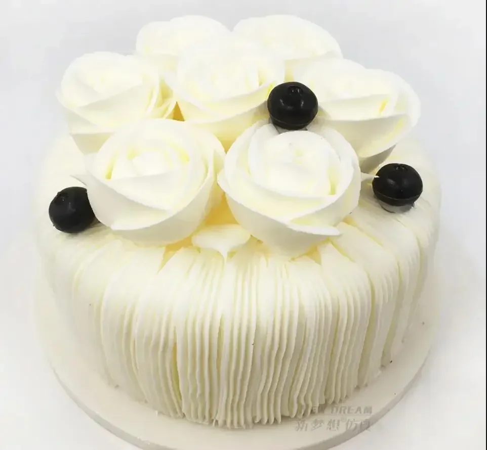 Plastic Birthday Fake Cake Model Cream Decorating Cake Dessert Shop Window Display Decoration Simulation Birthday Cake Sample