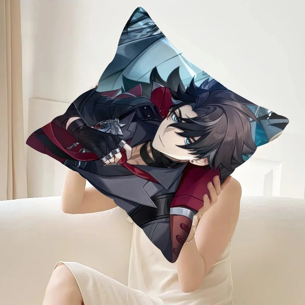 جينشين إمباكت ريوثسلي كيس وسادة أريكة ديكور المنزل على الوجهين طباعة أفخم ساحة رمي وسادة تغطي وسادة ديكور