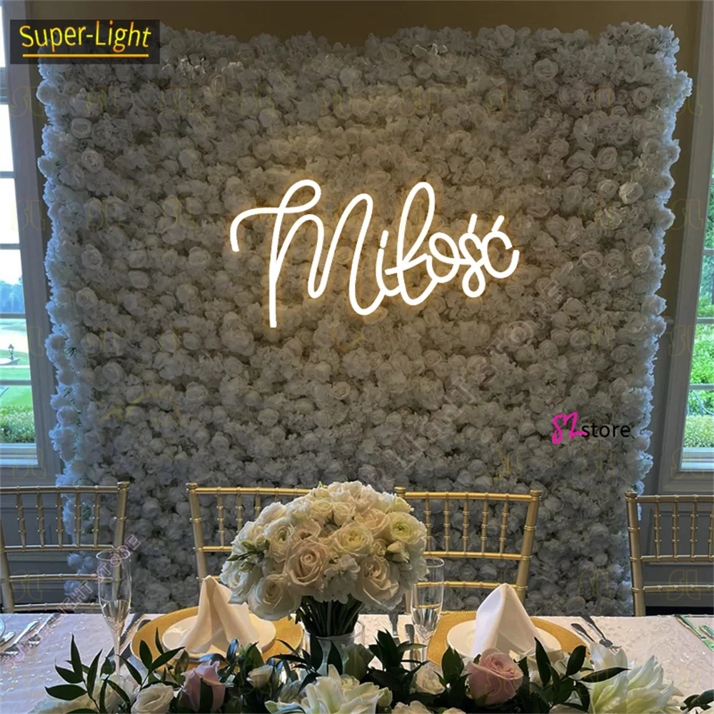 Imagem -02 - Personalizado Led Neon Sign Love Sinal Personalizado Milo Neon Lights Casamento Neon Sign Birthday Party Light