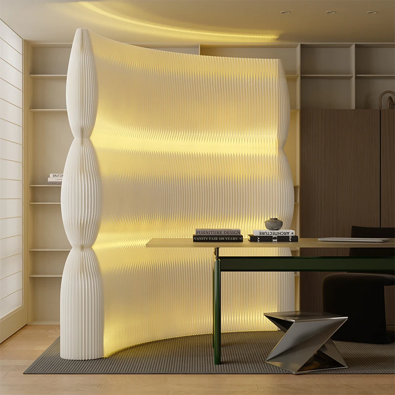 LED Folding Screen Honeycomb Partition Custom Size Portable Room Divider for Living Room Wedding Event Decor