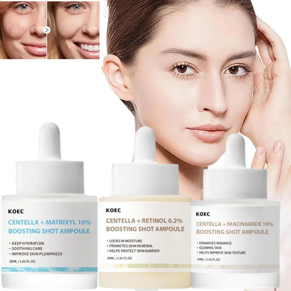 

Корейская ампульная эссенция с центеллой и ниацинамидом 10% для лифтинга и упругости кожи, с матриксилом 10% и ретинолом 0.2%