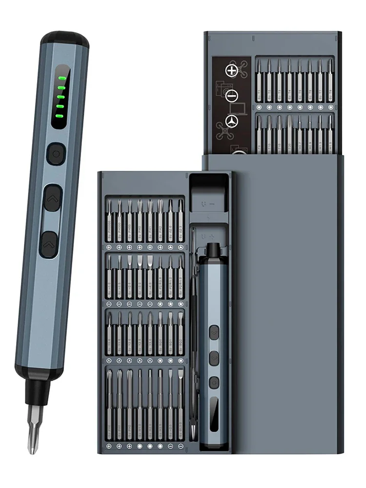 

68 in 1 Electric Screwdriver Set 5 Torque Settings Precision Power Tool Magnetic Screw Driver Bits for iPhone Glasses Watch PC