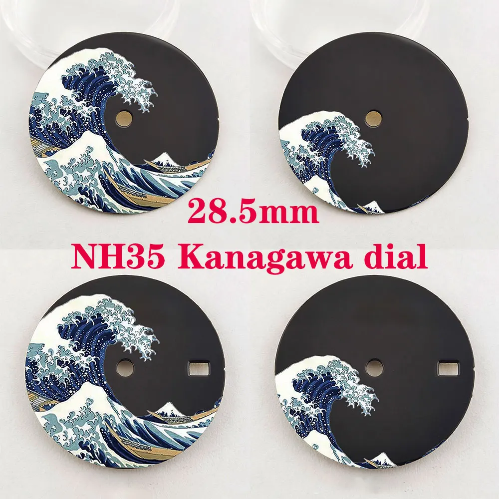 

The 28.5mm wave element NH35 dial creative color-printed series dial is suitable for NH35/36 movement watch accessories