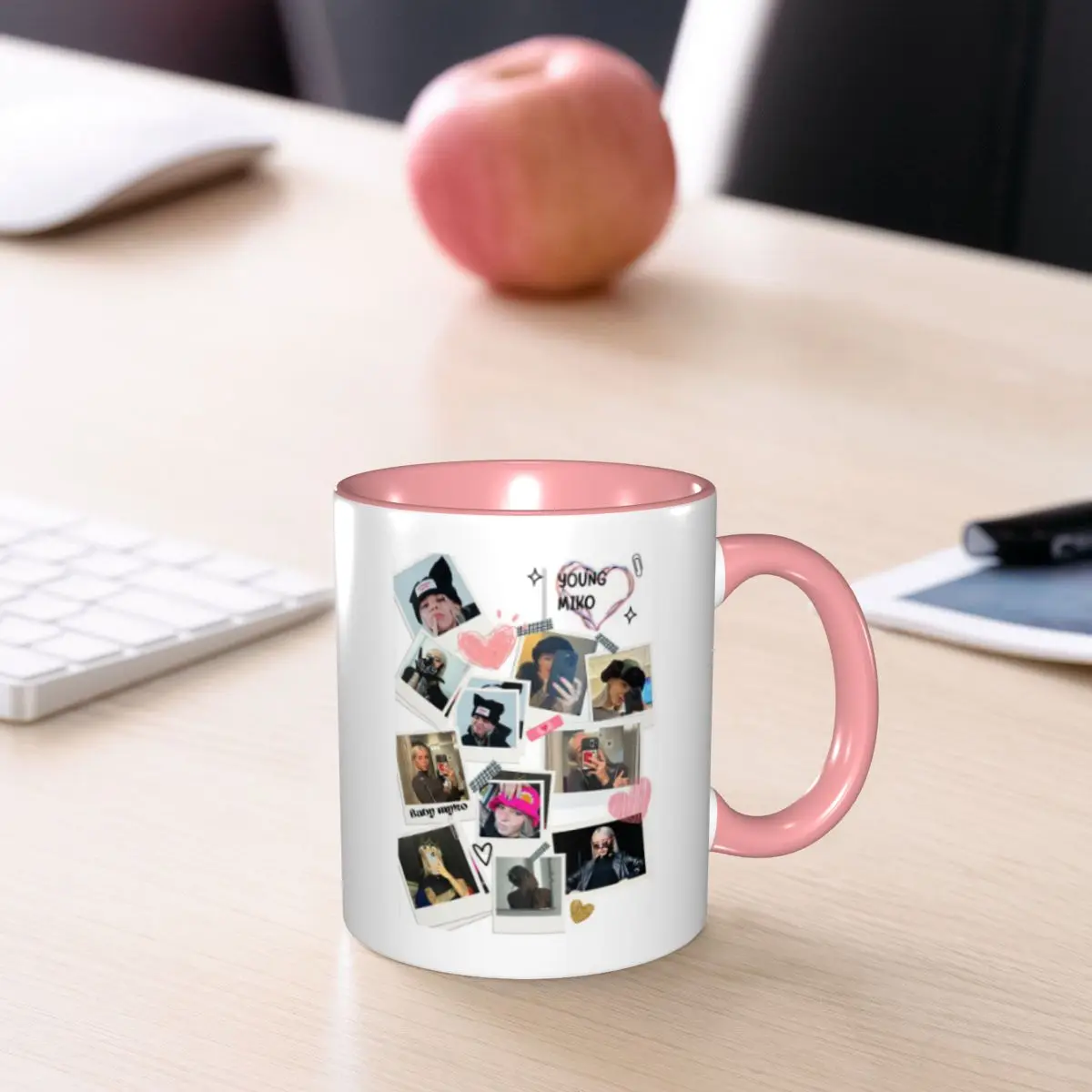 Collage Of Young Miko Mug Funny Ceramic Coffee Cups Tea Mugs Milk Cup Drinkware Gift for Woman Man