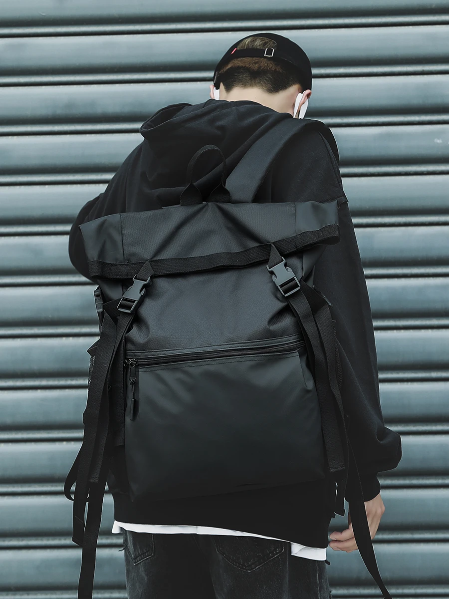 School bag college student large capacity fashion brand bag short-distance travel backpack computer bag light sports leisure