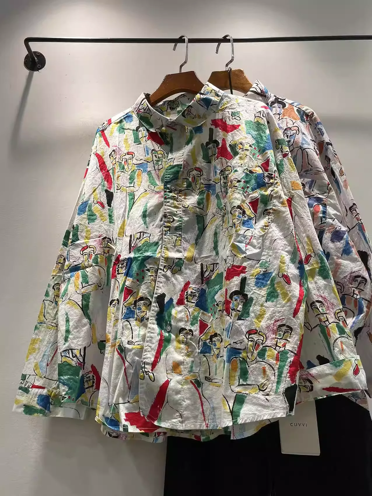 

2025 Spring women's clothing mori girl spring autumn vintage cotton loose cartoon print long sleeve shirts large size blouses