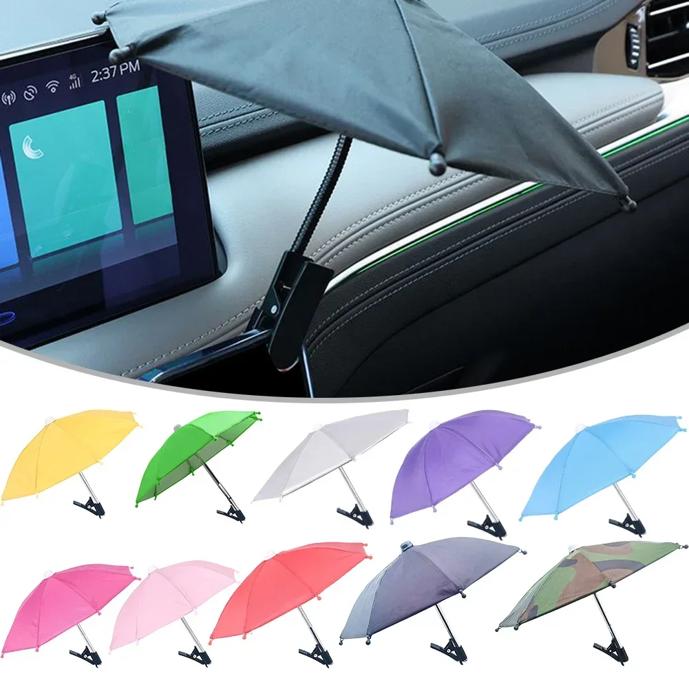 Mobile Phone Clip Umbrella Outdoor Cell Phone Rainproof Sunshade Anti-Reflective Rainproof Sunshade Motorcycle Accessories