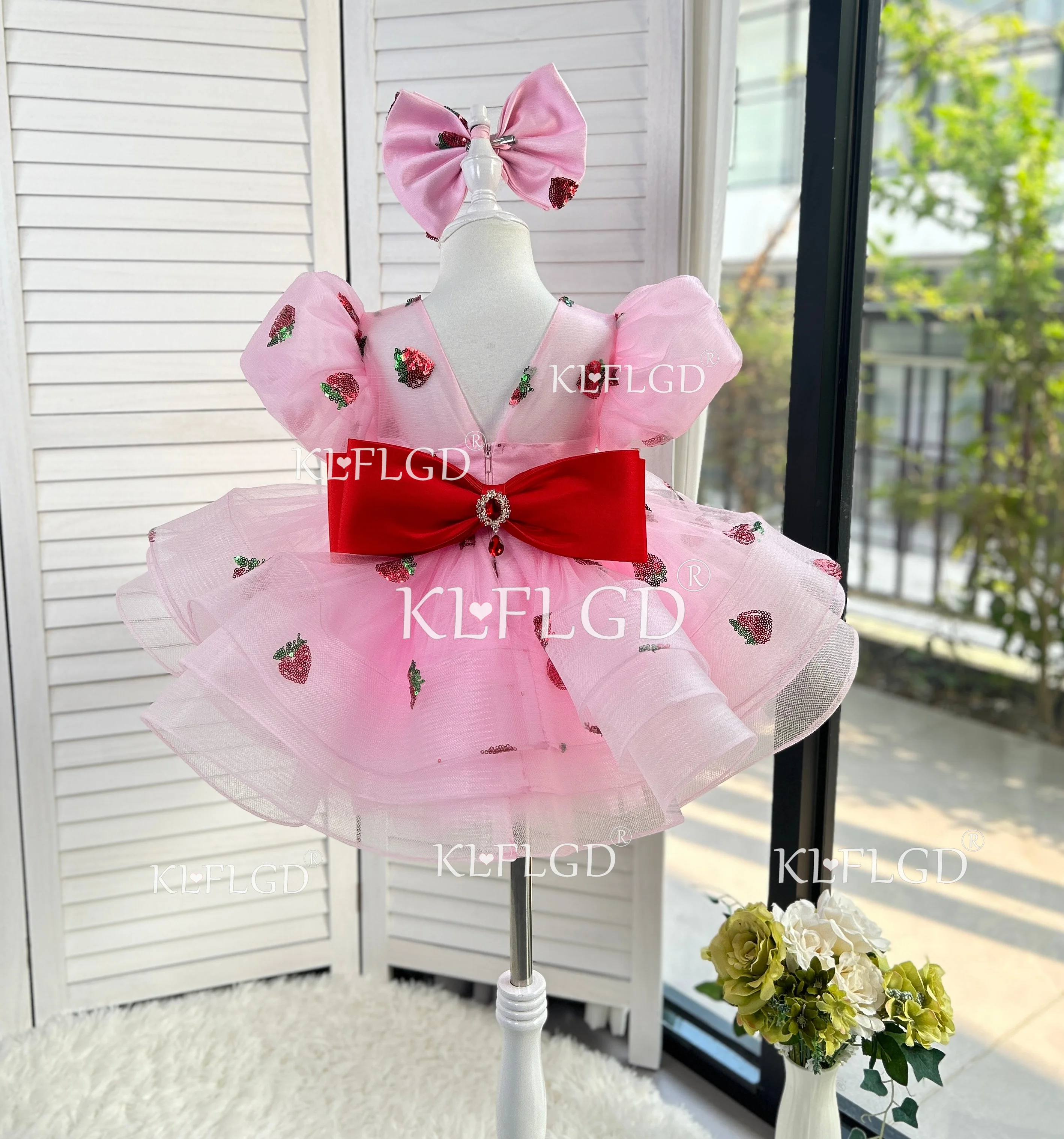 Gorgeous dresses for kids girls embroidered strawberry fluffy tulle dress  birthday party evening dress girl Christmas costume - AliExpress 1501