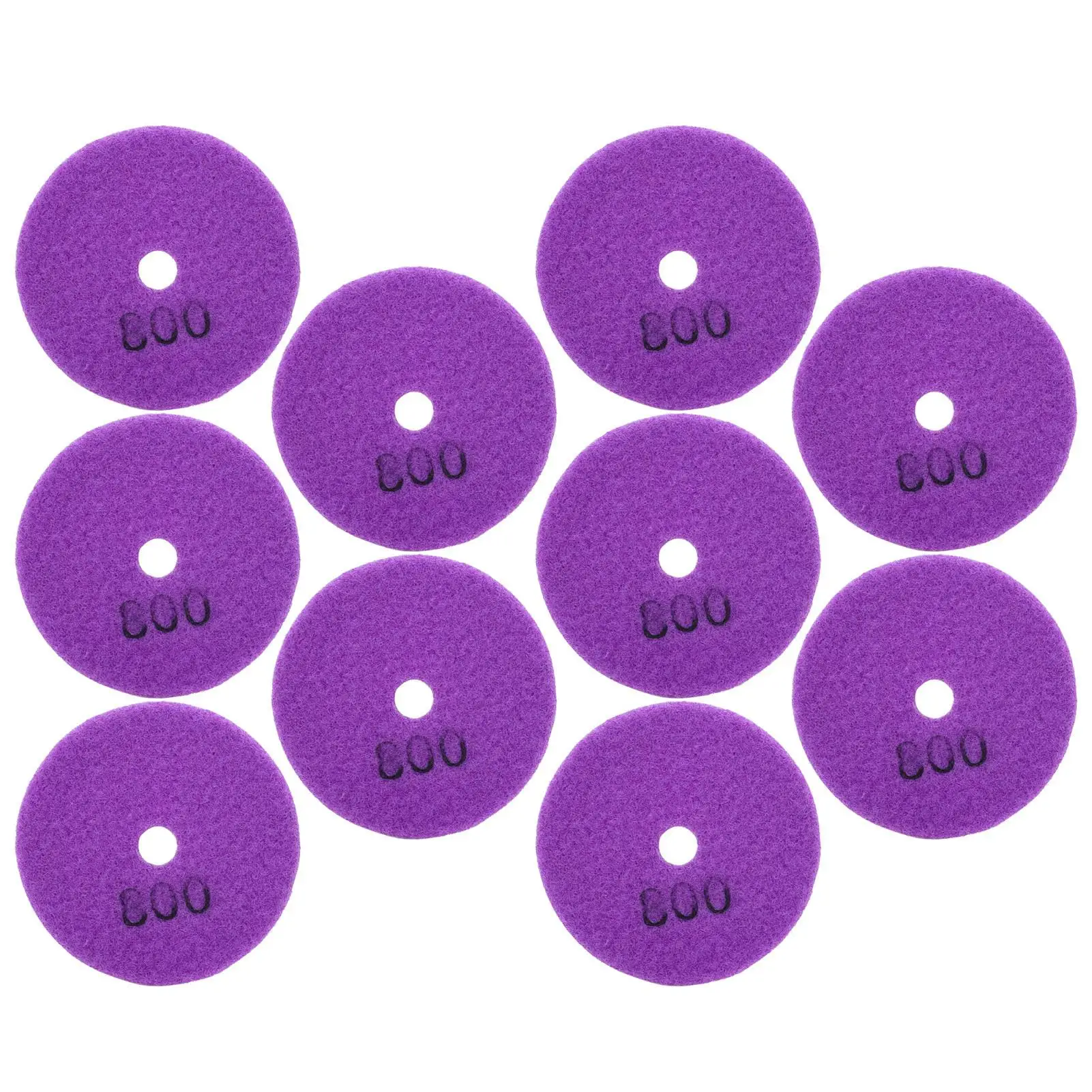 10Pcs 3in Sanding Discs Set - 50/300/500/800 Grits Polishing Pads for marble , Concrete, Stone, Granite, Ceramic, Glass