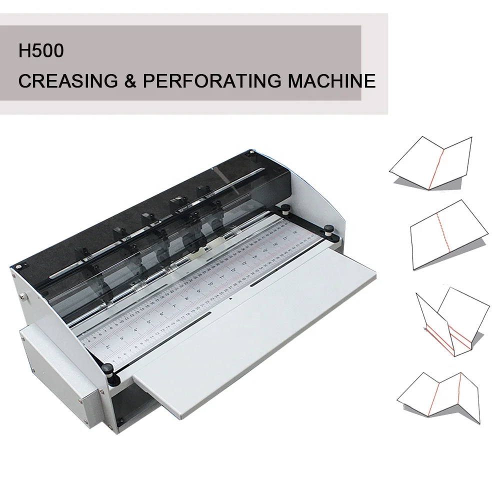 for H-500 Electric strong and durable Rotary Creasing perforating machine with unique yoke- knife and adjustable creasing width