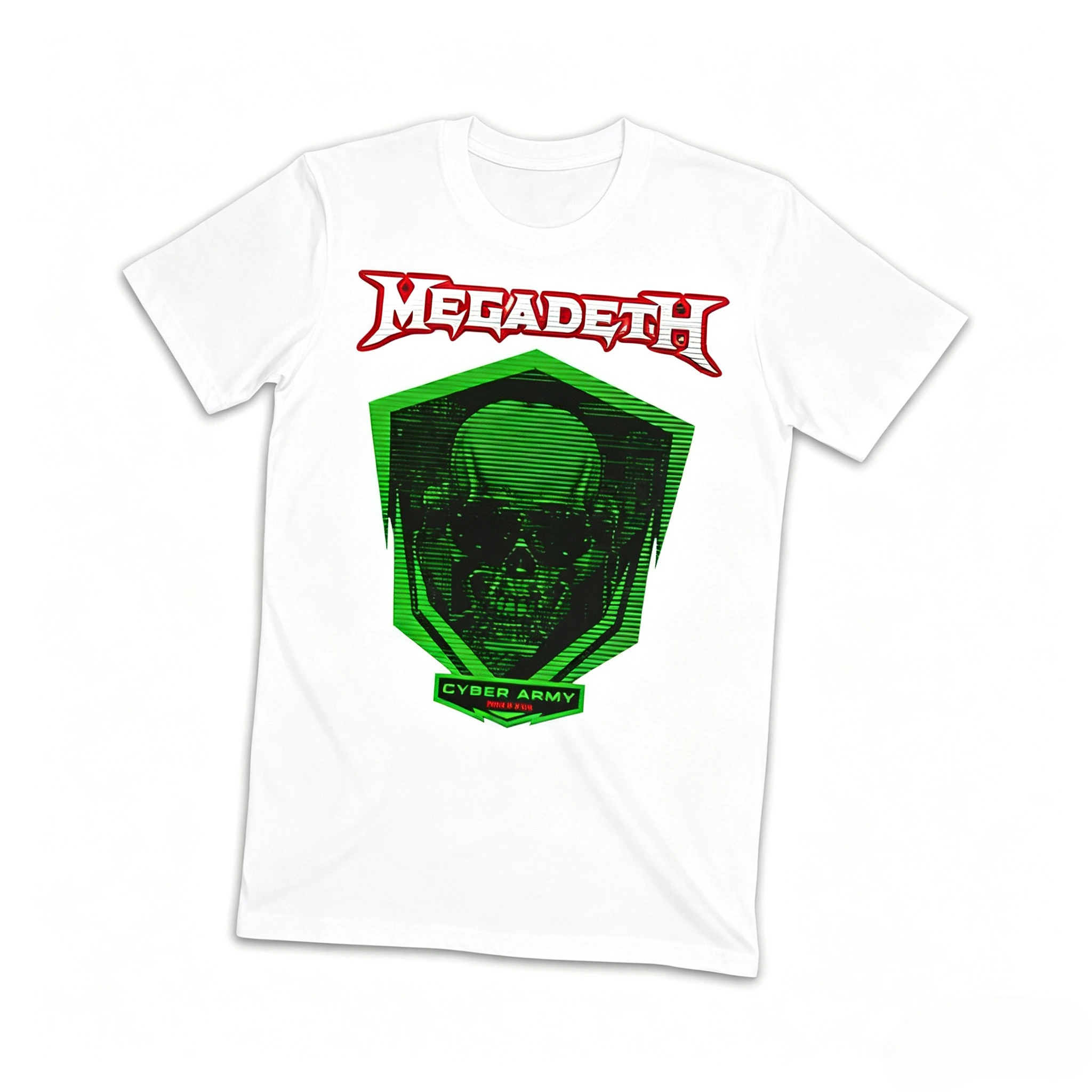 Megadeth Thrash Metal Skull Graphic T‑Shirt Unisex Short‑Sleeve Casual Top Retro Band Print For Metal Music Fans