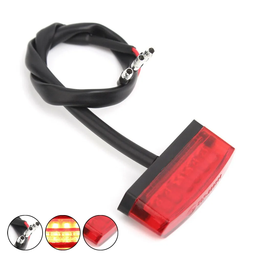 Plastic 6LED Tail Light Rear Running 180 Degrees Of Visible Light 49*11*20.5mm 6pcs Brake Bright Motorcycle 12V