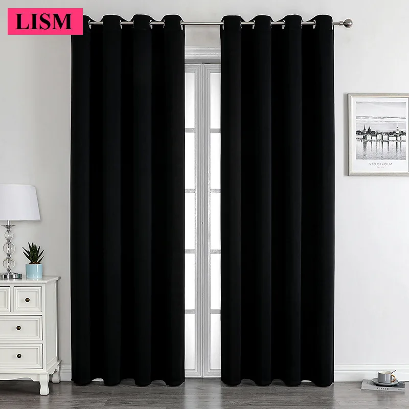 

Full Blackout High-precision Black Curtains Bedroom Living Room Balcony Sun Protection Heat Insulation Custom Simple Thick Cloth