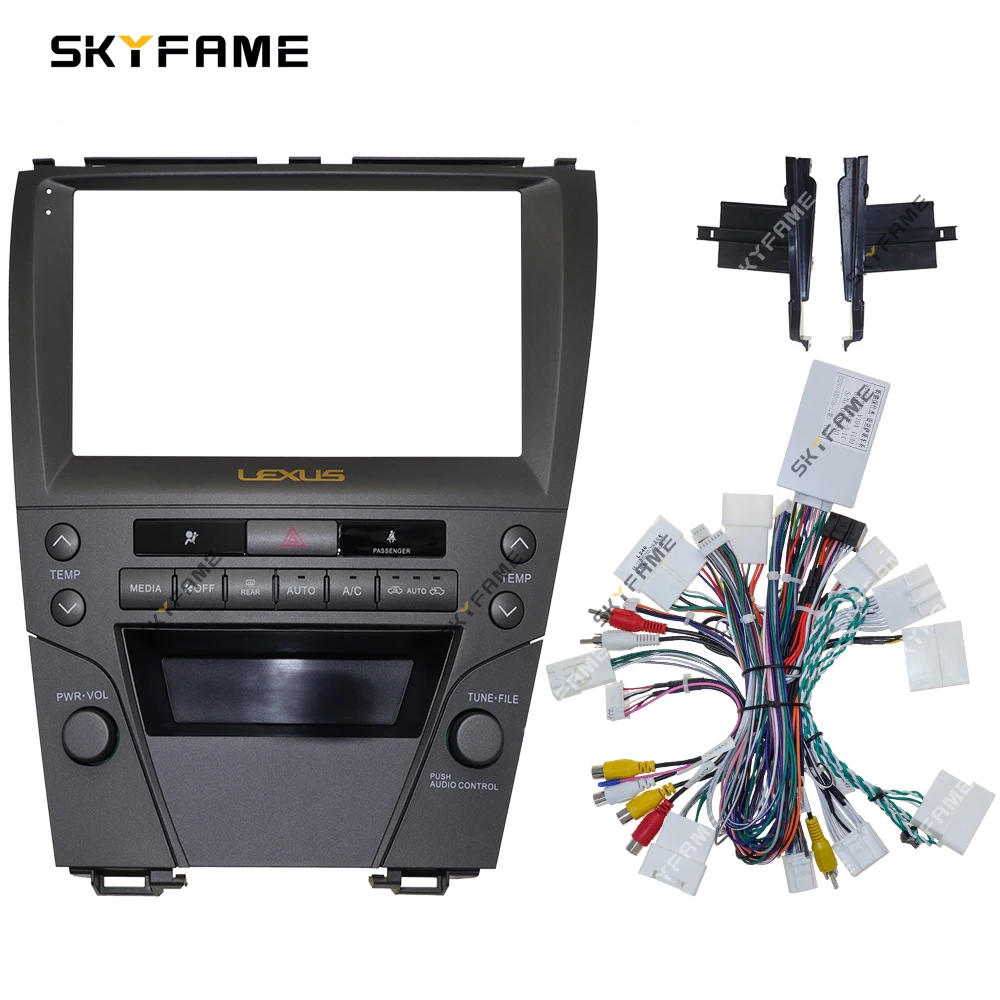 SKYFAME Car Fascia Frame Adapter Canbus Box Decoder Android Radio Dash Fitting Panel Kit For Lexus ES ES330 ES240 ES350