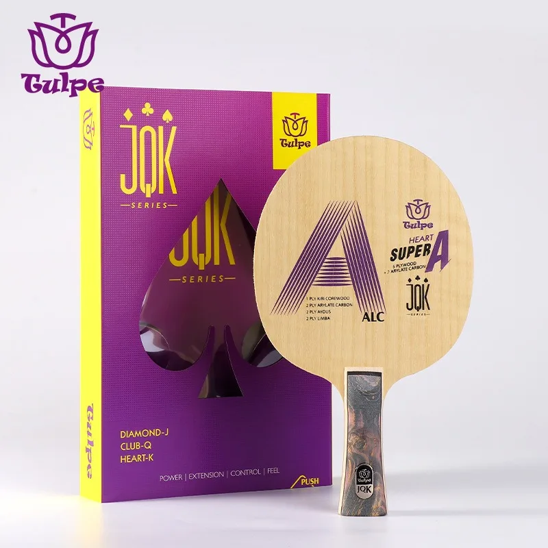 TULPE Super A Table Tennis Blade Inner ALC Arylate Carbon Paddle Handcrafted Art Handle Ping Pong Bat Collection Grade