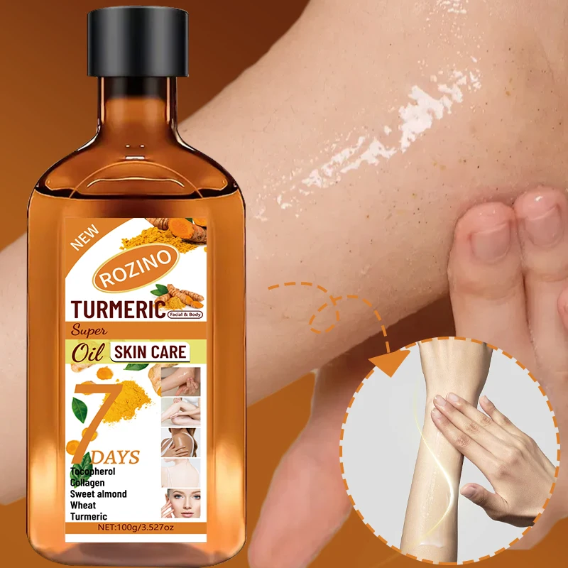 100g Rozino Turmeric Collagen & Enhanced Oil - 7-Day Full Body and Waist Care, Light and Non-Greasy Herbal Fragrance, Natural Ingredients, Neutral Health Care Product
