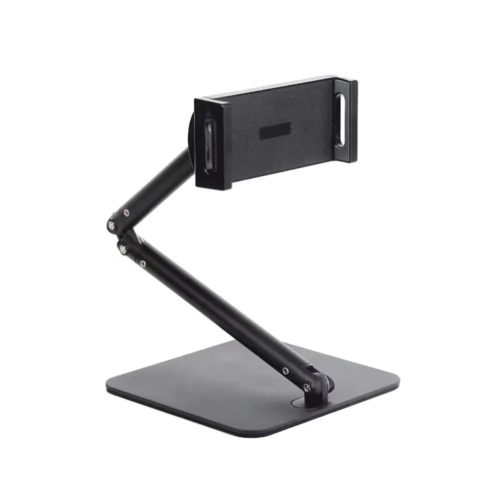 Height Adjustable Desktop Phone Tablet Holder Multi-Angle 360 Rotating Folding Tablet Stand Clip Mount Multi-purpose