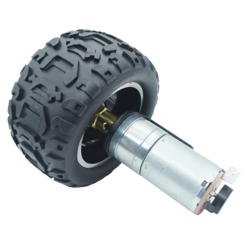 JGA25-370 Worm Encoder DC Gear Motor, 6/12/24V Reversible Adjustable Speed Reduction Gearbox for Balance Trolley Robot