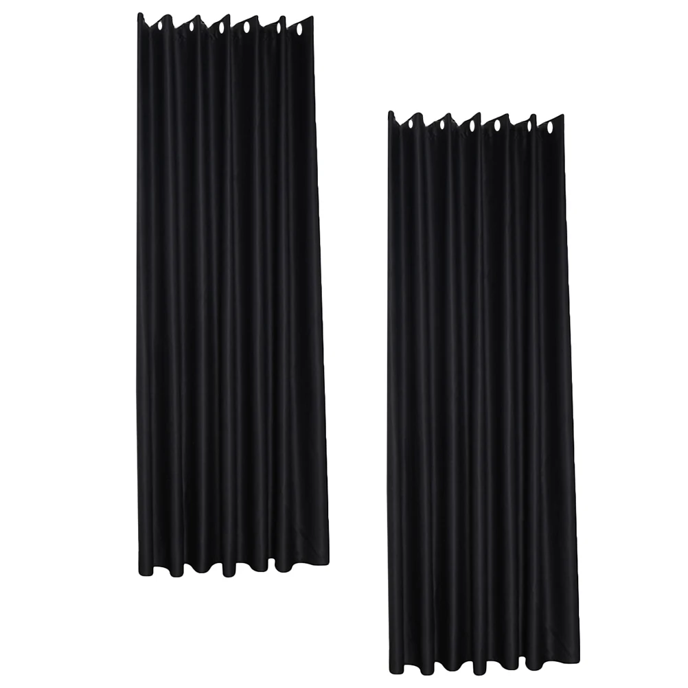 2Pcs Blackout Curtains Nordic Simple Shading Window Cloth Heat Insulation Indoor Curtain Living Room Bedroom Privacy Protection