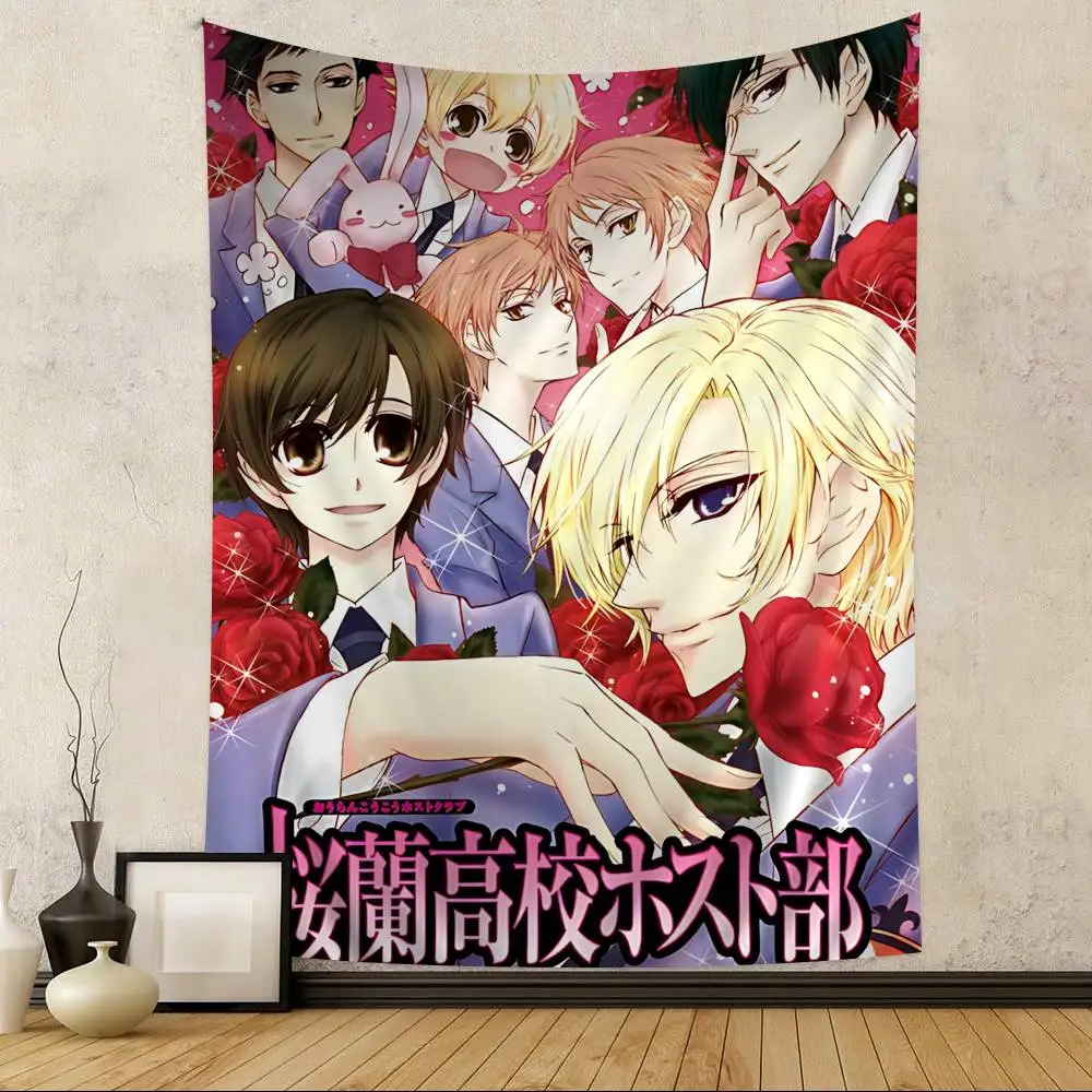 Anime O-Ouran High School Host Club Colorful Tapestry Wall Hanging Bohemian Wall Tapestries Mandala Wall Hanging Sheets