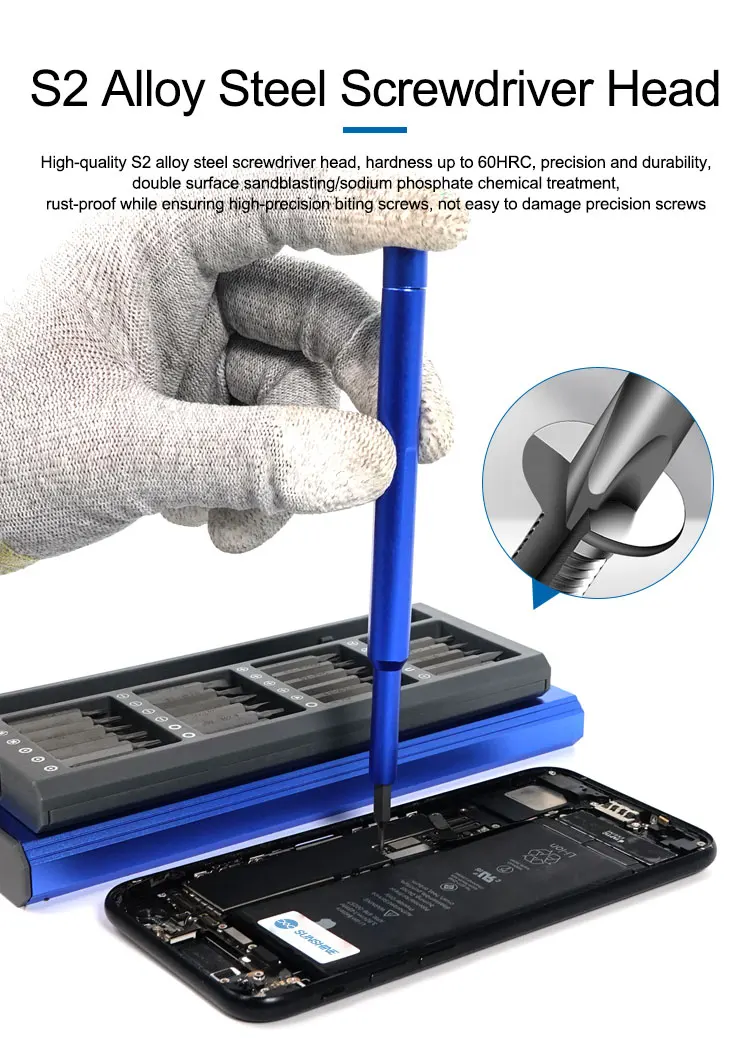 SUNSHINE SS-5118 25 in 1 High Performance Precision Magnetic Bits Screwdriver Set For iPhone Repair Disassembly Opening Tool